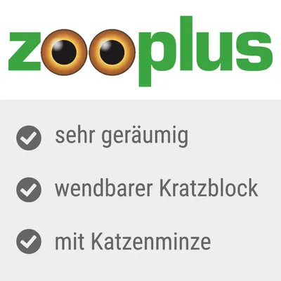 Zooplus. Sehr geräumig, wendbarer Kratzblock, mit Katzenminze.