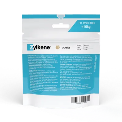 Zylkene Calming Chews for Small Dogs <10kg - 14 Chews
