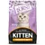300g pack labelled for all breeds, indoor and outdoor kittens, chicken and rice flavour