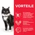 Texte en allemand : avantages Hill’s, gestion du poids avec L-Carnitin, minéraux contrôlés pour système urinaire sain, faible teneur en graisses et lysine pour vitalité. Chat noir et blanc visible.