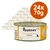 Lot de 24 boîtes Applaws Natural Cat Food, Chicken Breast mousse, 70 g chacune. Texte visible : Certified B Corporation, Made with natural ingredients.