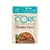 Wellness CORE Tender Cuts, natural, grain free, protein-rich food with chicken and salmon in savoury gravy for adult cats. 85g pouch. Complete and balanced with added vitamins and minerals.