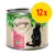 Konzerva Feringa Organic Lamb with lingonberries & parsley ADULT 200 g, balení 12×. Na etiketě černá kočka a nápis HOMEMADE TASTE BEGINS WITH LOVE.