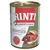 Scatoletta Rinti Kennerfleisch mit Rentier, getreidefrei. Immagine di carne e verdure sulla confezione. Testo visibile: Rinti seit 1983 Original.