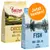 Purizon Trockenfutter für Hunde. Sorten: Chicken with Fish und Fish. Proteinanteil 80%, Gemüse 20%, Getreide 0%. Orange Button mit Text 'Jetzt testen!'.