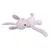 Purple plush toy shaped like an animal with long arms and legs, grey ears, and a heart-shaped black nose motif.