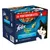 Purina Felix Sensations Gelees Célee cat food, 24 portion sachets. Selection de Poissons with sardine, salmon, coley, trout. Blue box with cartoon cat and food image. Text in German and French.
