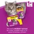 Whiskas Poultry Selection in Jelly 12×100g, Whiskas Temptations Mega Pack with chicken, visible cat image, 1+ years label, Whiskas branding and text: Why not try WHISKAS wet food.