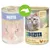 Porovnání starého a nového obalu konzervy Bozita MIT Huhnchen Chicken/Kyckling 410 g, nový obal s nápisem 100% animal protein of protein content, obrázek kočky. Porovnání starého a nového obalu konzervy Bozita MIT Huhnchen Chicken/Kyckling 410 g, nový obal s nápisem 100% animal protein of protein content, obrázek kočky.