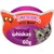 Temptations with Beef, whiskas, 60g pack shown with treat pieces and a cat image
