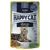 Confezione di cibo per gatti Happy Cat Culinary 1+ years, Land Geflügel farm poultry. Immagine di un gatto tigrato e pezzi di carne. Testo in tedesco anche per gatti sterilizzati.