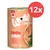 Wow Dog Premium Feuchtnahrung Lachs Adult, Made in Austria, 71% Frischfleisch & Innereien, 0% Getreide, Packung mit 12 Dosen.