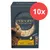 Boîte de sachets pour chat encore Chicken Selection, 10x. Texte visible : 100% natural ingredients, 2x chicken breast, 2x chicken breast with duck, 1x chicken breast with green beans.