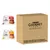 Pack Purina Gourmet Revelations, 4x mousseline au bœuf, 4x mousseline au poulet, boîte carton avec texte anglais : mousse with beef and chicken and a cascading gravy