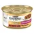 Purina Gourmet Gold Composição Fina com pato e peru, comida húmida para gatos em lata dourada.