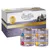 Smilla Deluxe Mixed Pack Katzenfutter, 4 Sorten: Mousse mit Huhn, Thunfisch, Truthahn und Rind, 85g Dosen. Verpackung zeigt Katze und Produktdetails.