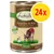 Boîte Lukullus Kaninchen & Wild Adult 400 g, lot de 24. Texte visible : in Harmony with Nature, mit Naturreis, Apfel und Leinöl, original taste, Ursprünglicher Geschmack, Rabbit & Game with brown rice, apple and linseed oil. Boîte Lukullus Kaninchen & Wild Adult 400 g, lot de 24. Texte visible : in Harmony with Nature, mit Naturreis, Apfel und Leinöl, original taste, Ursprünglicher Geschmack, Rabbit & Game with brown rice, apple and linseed oil.