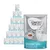 Concept for Life Sensitive Cats wet cat food pouch, 85g, with image of white cat and text: 'Sensitive cats aged 1 year and over', multiple pouches shown in background pyramid.