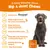 Image lists six benefits of Hip & Joint Chews: powered by Ovopet, supports joint structure, maintains lubrication, eases stiff joints, supports connective tissue and cartilage, with real turkey.