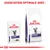 ROYAL CANIN EXPERT NEUTERED BALANCE sachet et ROYAL CANIN EXPERT NEUTERED SATIETY BALANCE sac, alimentation pour chats. Texte visible : ASSOCIATION OPTIMALE AVEC.