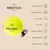 Nomad Tales München yellow ball with USB cable. Features: premium quality, stimulating play, long range, automatic, visible at night, USB rechargeable, made with care.