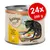 Feringa Cheddar Pesto Chicken ADULT, boîte 200 g avec illustration de chat noir et plat, lot 24x200 g indiqué en rouge. Texte anglais : Homemade taste begins with love.