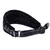 Schwarzes Hundehalsband mit gepolsterter Innenseite, reflektierenden Nähten und Spinnennetzmuster. Verstellbare Schnalle und Metallringe sichtbar.