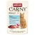 Animonda Carny Adult chicken + tuna. 100% fresh ingredients, grain-free, Made in Germany, with taurine. Image of meat pieces and a cat.