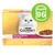 Purina Gourmet Gold Double Délice Luxe Mix, 12x85г. Виды: утка и индейка, говядина и курица, рыба в шпинатном соусе, кролик и печень. Зеленый символ с числом 96.