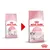 Две опаковки Royal Canin Kitten, показващи промяна в дизайна. Видими са надписи: 'Second Age Kitten', 'Kitten up to 12 months', снимки на котенца и лого Royal Canin.
