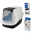 Komplettset: Toilette marmor - weiß-grau / schwarz + 2 extra Filter + 12 Bag it Up