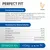 Perfect Fit Huhn. Protéines 28 %, matières grasses 15 %, cendres 8 %, fibres brutes 2 %, glucosamine 54 mg/100g, 384 kcal/100g. Senior 10+, moins de 10 kg. Texte en allemand.