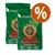 Dos sacos de pienso Markus-Mühle NaturNah Hundefutter kaltgepresst con girasol y texto promocional en alemán. Símbolo de porcentaje indica oferta o descuento. Dos sacos de pienso Markus-Mühle NaturNah Hundefutter kaltgepresst con girasol y texto promocional en alemán. Símbolo de porcentaje indica oferta o descuento.
