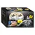 Sheba Perfect Portions Split-Tray, 16 x 37,5 g, pâtée pour chat au saumon et au poulet, visuel de barquettes et d’un chat gris sur l’emballage. Texte en allemand et néerlandais visible.