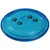Dog Activity frisbee z niebieskiego tworzywa sztucznego z czarnymi odciskami łap i napisem www.sky-dogs.de na krawędzi.