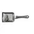Grey cat litter scoop with grid design, suitable for clumping litter.