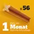 x56, 1 Mehr als Monat tägliche Zahnpflege (tekst na njemačkom jeziku) uz sliku žvakalice za pse u obliku štapića