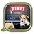 Rinti Feinst Geflügel pur & Reh, helle Filetstücke, ohne Innereien, ohne Leber. Abbildung von Fleischstücken und einem Hund auf der Verpackung.