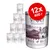 Консервы Wolf of Wilderness Wild Hills, 12×400 г, надпись '100% grain-free', изображение утки и гор, текст на английском и немецком языках на упаковке.