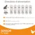 Directives d’alimentation pour chats : 2 kg 30–40 g, 3 kg 40–55 g, 4 kg 50–65 g, 5 kg 55–75 g, 6 kg 65–85 g, 7 kg 70–95 g. 86 % protéines animales, sans blé, sans OGM ni colorants.