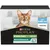 PURINA PRO PLAN Sterilised Adult Maintenance kattenvoer, terrine met kabeljauw. Verpakking toont kat en productnaam.