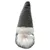 Giocattolo in peluche a forma di Babbo Natale grigio con barba bianca e naso rosa.