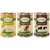 Lukullus Adult konzerv 400 g: Geflügel & Lamm, Kaninchen & Wild, Rind & Truthahn. Feliratok német nyelven, mindhárom doboz elölről látható.