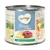 Feringa Single Meat Adult, conserve avec agneau, pomme de terre et thym pour chat. Texte visible : 75 % selected animal ingredients, grain-free recipe, Lamb with Potato and Cat Thyme.