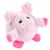 Plush pink pig-shaped soft toy with round body, large ears, and four legs, suitable for play or cuddling. No visible branding or packaging.