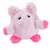 Plush toy with white body and bright pink paws, ears, and feet. Suitable for use as a pet accessory or toy.