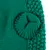 Close-up of green knitted material with various textures, including smooth and chunky patterns.