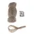Conjunto composto por rede, corda e material de fixação como parafusos e ganchos. Adequado para montagem ou fixação.