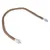 Brown sisal rope with two white plastic end pieces and metal fittings, suitable for mounting purposes.
