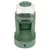 Green Tiaki food and water dispenser with transparent container and drip tray.